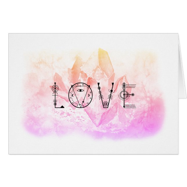 *~* LOVE Pink  Lavender Crystal (Front Horizontal)