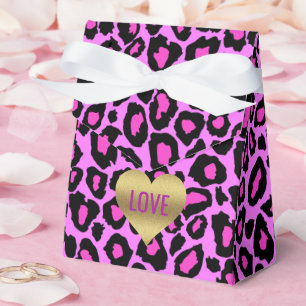 Love Pink & Leopard Celebration Shower Party Favour Box