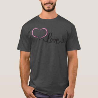 Love Pink Love Heart boy T-Shirt