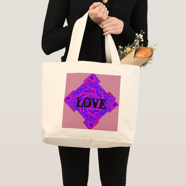 LOVE PINK MANDALA LARGE TOTE BAG (Front (Product))