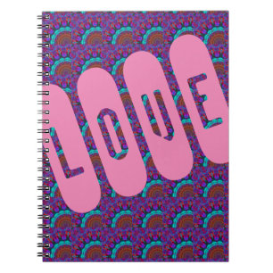 LOVE PINK MANDALA LIGHT BLUE NOTEBOOK