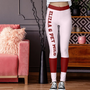Love Pink Red Personalised Valentines Day Gifts Leggings