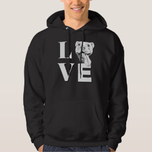 Love Pit Bulls Designer Pitbull L O V E Hoodie