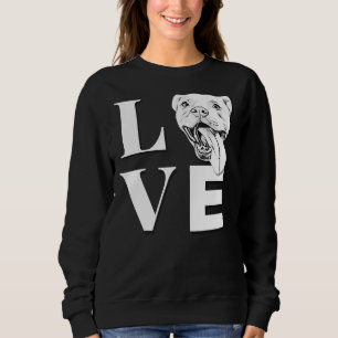 Love Pit Bulls Designer Pitbull L O V E Sweatshirt