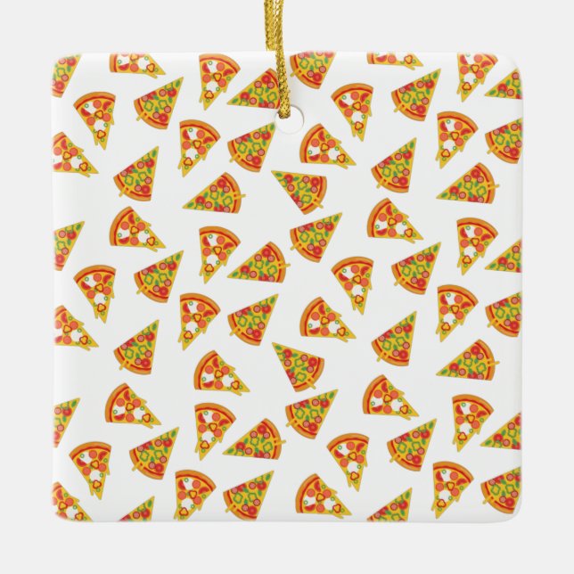Love Pizza   Ceramic Ornament (Front)