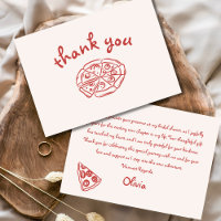 Love & Pizza Italian Hand Drawn Red Bridal Shower