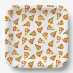 Love Pizza Paper Plate
