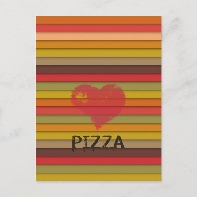 Love pizza - pizza is love, pizza is life postcard (Front)