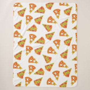 Love Pizza Sherpa Blanket