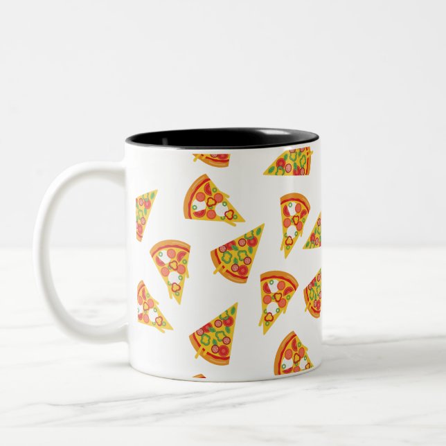 Love Pizza   Two-Tone Coffee Mug (Left)