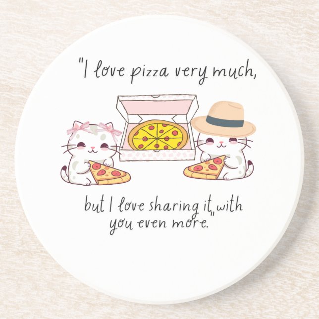 LOVE PIZZA VERY MUCH, CATS COASTER (Front)