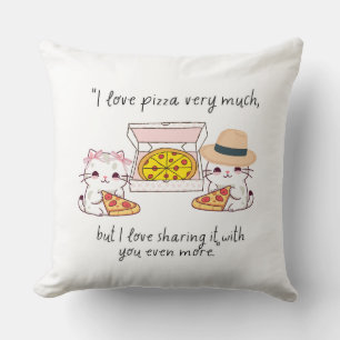 LOVE PIZZA VERY MUCH, CATS CUSHION