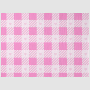Love Plaid Modern Pink Collection Tissue Paper