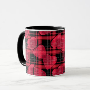 Love plaid mug
