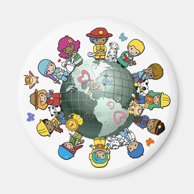 Love Planet Earth: Unite for Peace Magnet (Front)