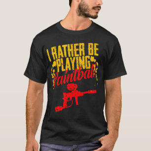 Love Playing Paintball Marker Paint Splat T-Shirt