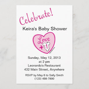 Love Plus One Baby Shower Invitation