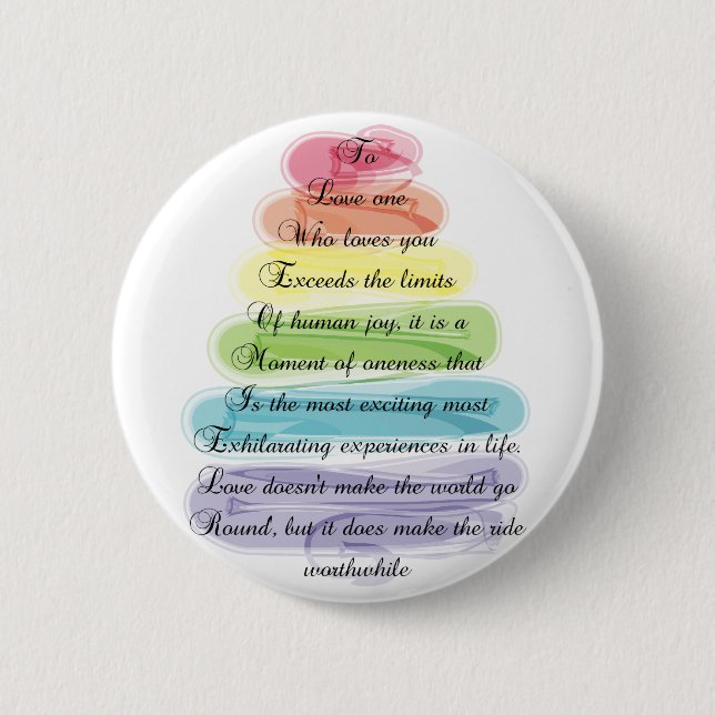 "Love" Poem Gifts Artsy Tree Design 6 Cm Round Badge (Front)