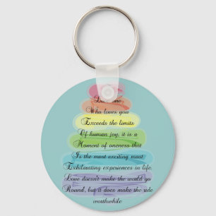 "Love" Poem Gifts Artsy Tree Design Key Ring