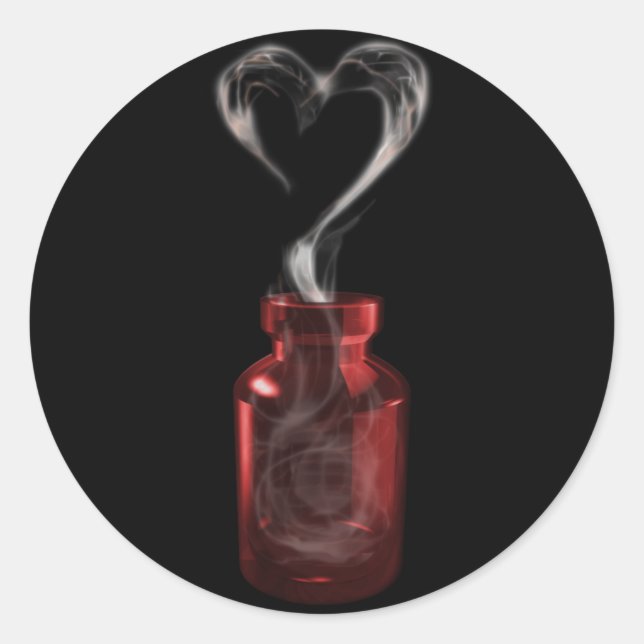 love poison classic round sticker (Front)