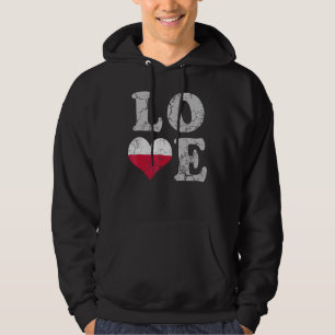 Love Poland Flag Polish Polska Family Home Heritag Hoodie