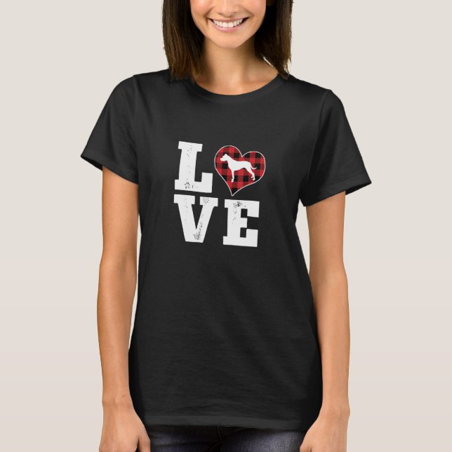 Love Pomeranian Dog Lover Gifts Buffalo Plaid Vale T-Shirt (Front)