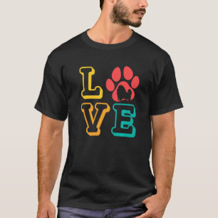 Love Pomeranian Paw Pommy Dog Breed German Spitz P T-Shirt