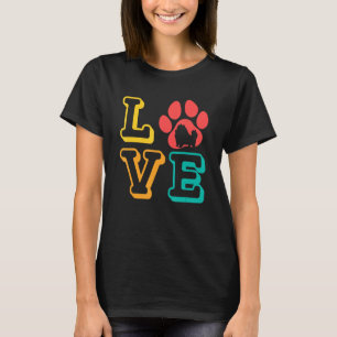 Love Pomeranian Paw Pommy Dog Breed German Spitz P T-Shirt