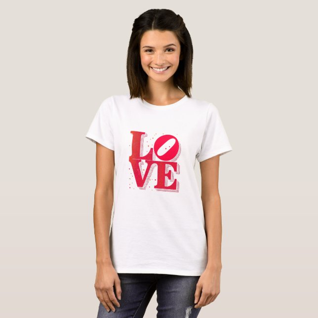 LOVE Pop Art – Retro Valentine’s T-Shirt (Front Full)