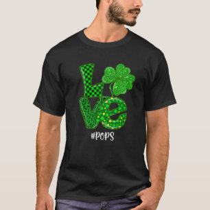 Love Pops St Patrick's Day Green Plaid Leopard Sha T-Shirt