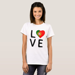 Love - Portugal Flag T-Shirt