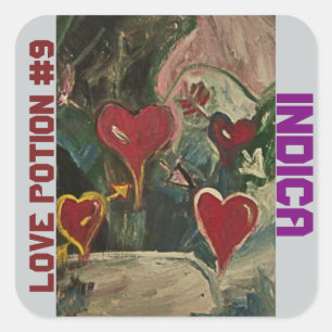 LOVE POTION #9 INDICA SQUARE STICKER