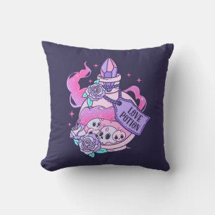 Love Potion Cute Pink Halloween Potion Bottle Cushion