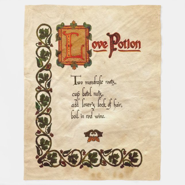 Love Potion Fleece Blanket (Front)