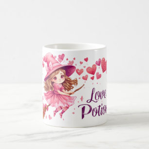 Love Potion Mug   Cute Witch Valentine Cup