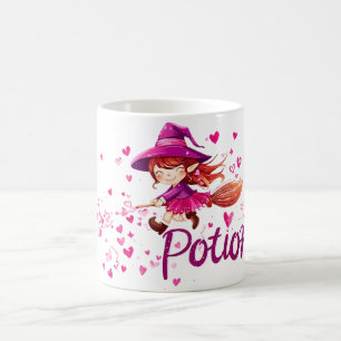 Love Potion Mug Cute Witch Valentine Cup
