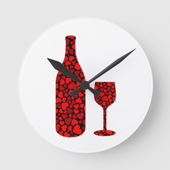 Love potion round clock (Front)