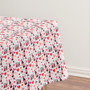 Love Potion Wine Seamless Pattern Tablecloth