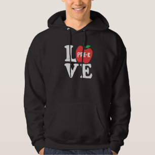 Love Pre K Apple Student Teacher Hoodie