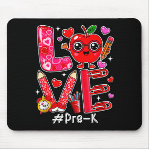 Love pre-k cute hearts valentine's day students mouse pad