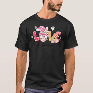 Love Preschool Squad Teacher Gnomes Bunny Eggs Eas T-Shirt