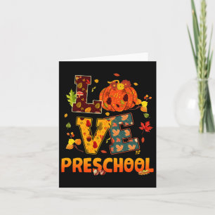 Love Preschool Teacher Gift Fall And Autumn Cuties Card