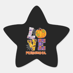 LOVE Preschool Teacher School Halloween Costume Star Sticker