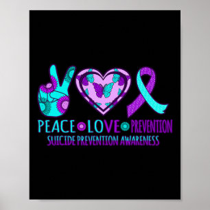Love Prevention Happy Suicide Awareness Graphic Poster