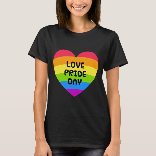 Love Pride Day blk womens T-Shirt (Front)