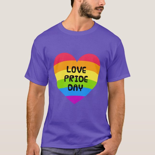 Love Pride Day purple mens T-Shirt (Front)
