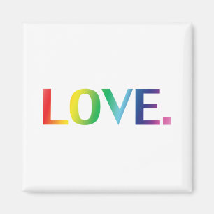 Love, pride lgbt lgbtq gay queer rainbow colours magnet