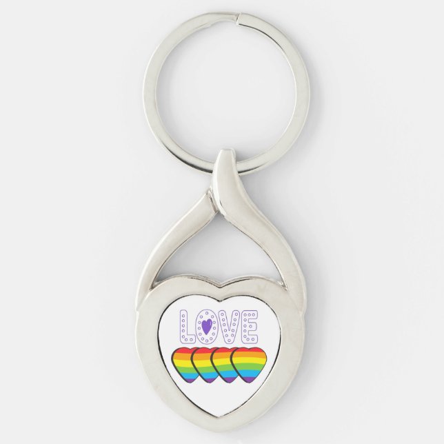 Love Pride. LGBT+Pride. Pride love     Keychain (Front)