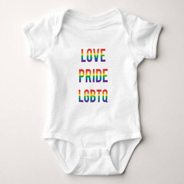Love Pride LGBTQ Baby Bodysuit (Front)
