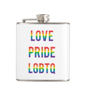 Love Pride LGBTQ Hip Flask